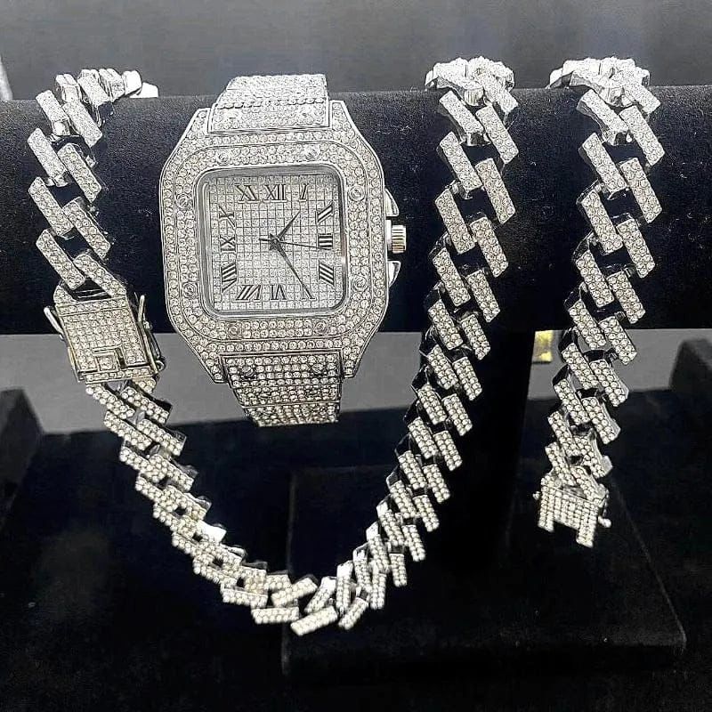 3 in 1 Jewellery Complete set Silver