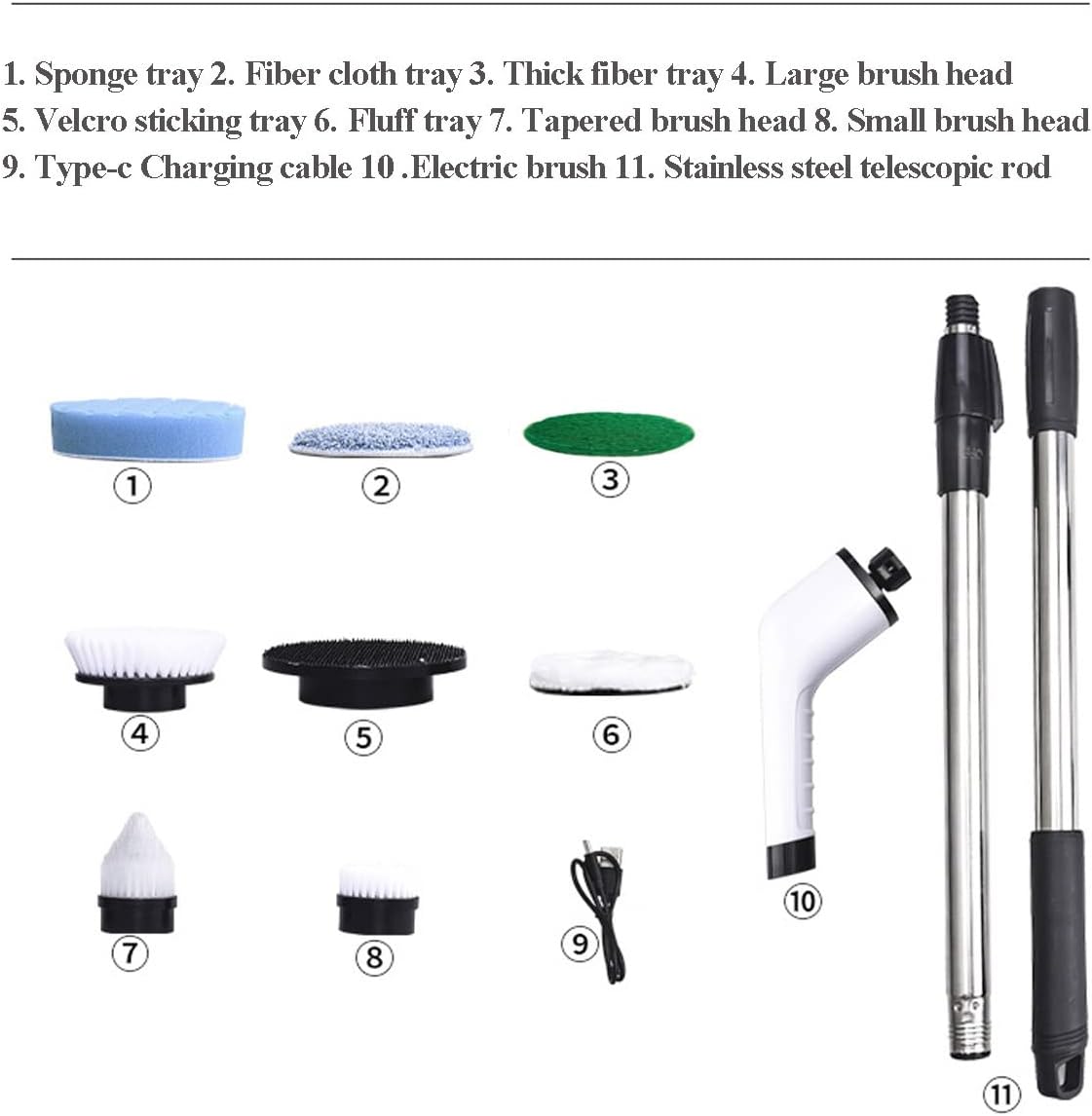 Electric Spin Scrubber Rechargeable Cleaning Brush
