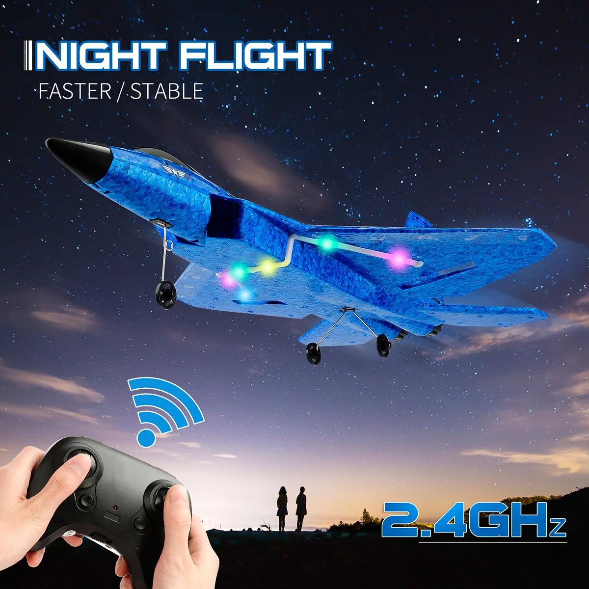 طائرة شراعية طائرة شراعية بجهاز تحكم عن بعد مع مصابيح LED EPP Foam Airplane