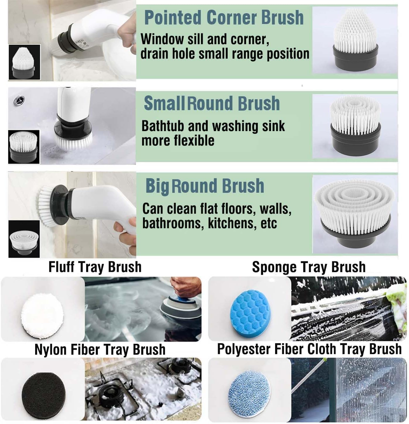 Electric Spin Scrubber Rechargeable Cleaning Brush