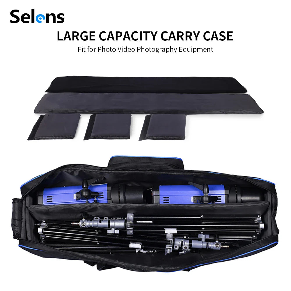 Selens 2024 Photography Equipment Padd Zipper Bag Extra Large For Light Stands Umbrellas Tripod Waterproof Fotografia Camera Bag