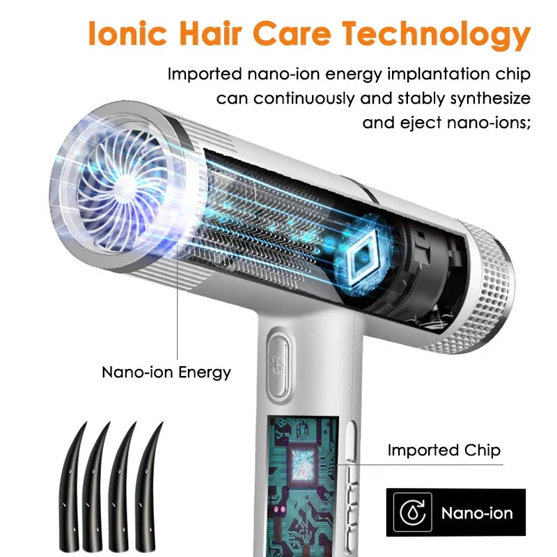 Professional Hair Dryer Infrared Negative Ionic Blow Dryer Hot Cold Wind Salon Hair Styler Tool Hair Blower Electric Blow Drier