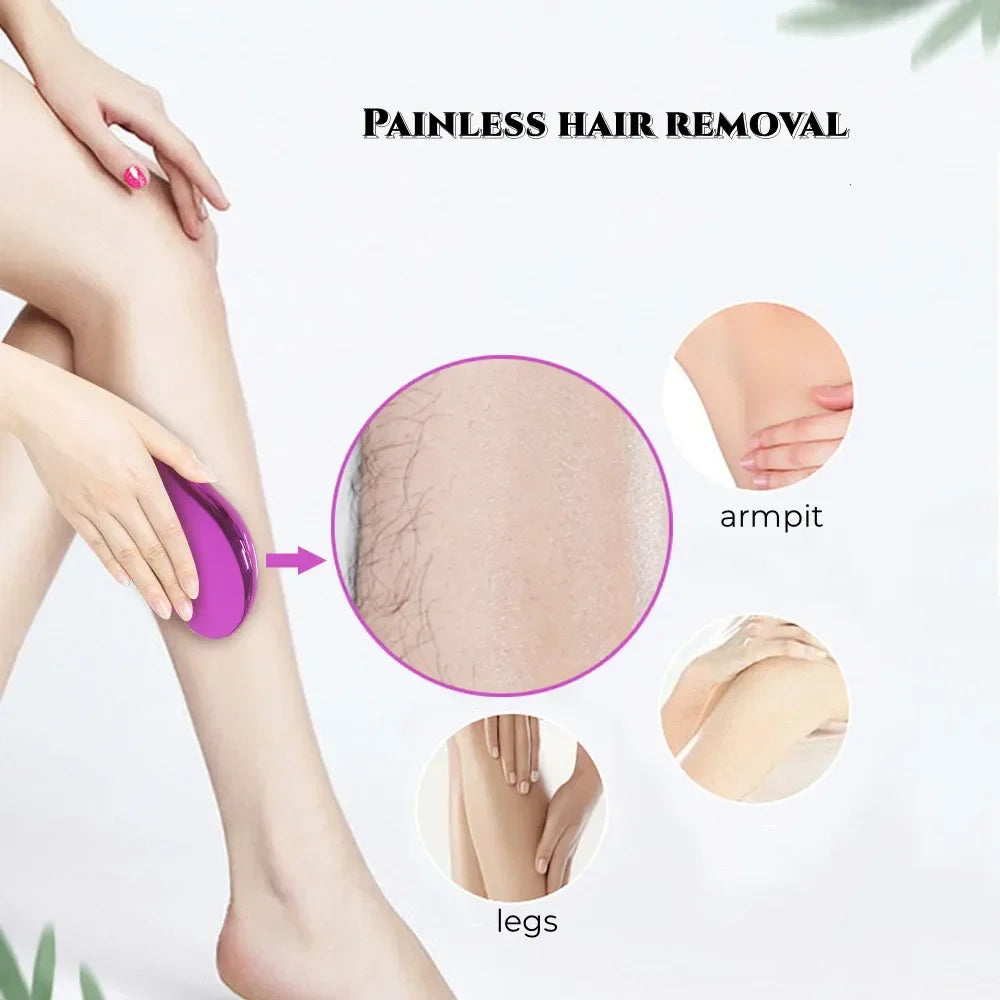 Hot New Painless Physical Hair Removal Epilators Crystal Erase Safe Easy Permanent Cleaning Reusable Body Beauty Depilation Tool