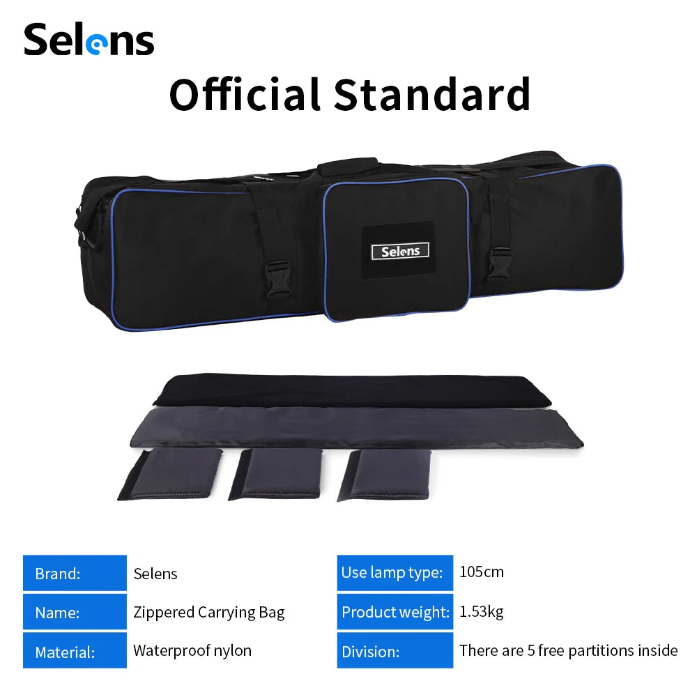 Selens 2024 Photography Equipment Padd Zipper Bag Extra Large For Light Stands Umbrellas Tripod Waterproof Fotografia Camera Bag