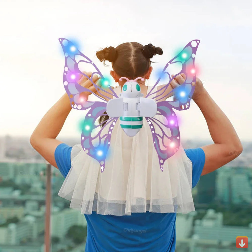 Electrical Butterfly Wings Toy with Music Lights for Girls