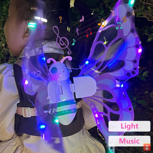 Electrical Butterfly Wings Toy with Music Lights for Girls