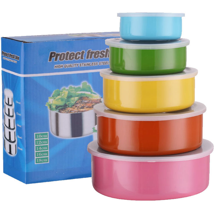 5-Piece Stainless Steel Food Storage Container Set