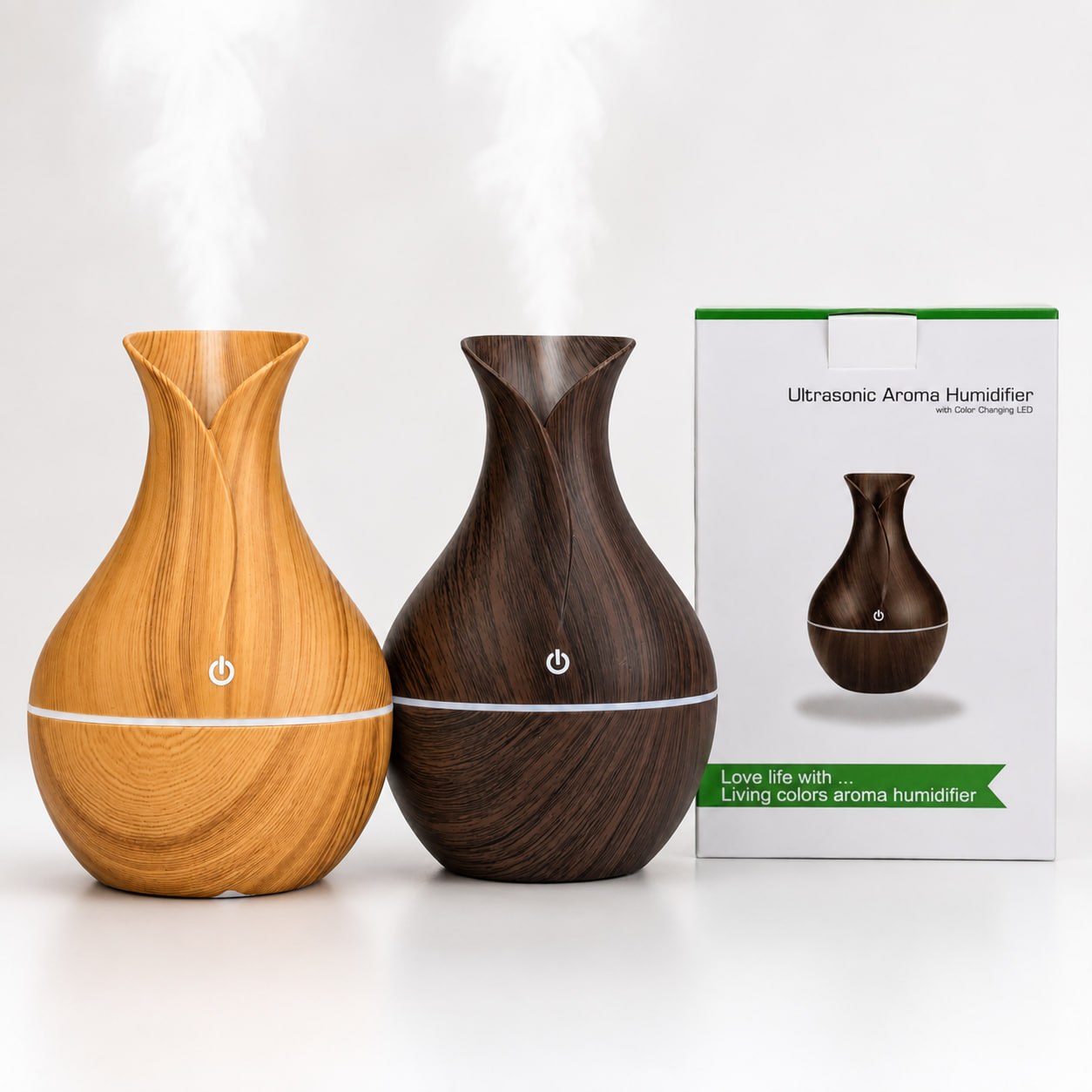 Wooden Finish Ultrasonic Aroma Humidifier