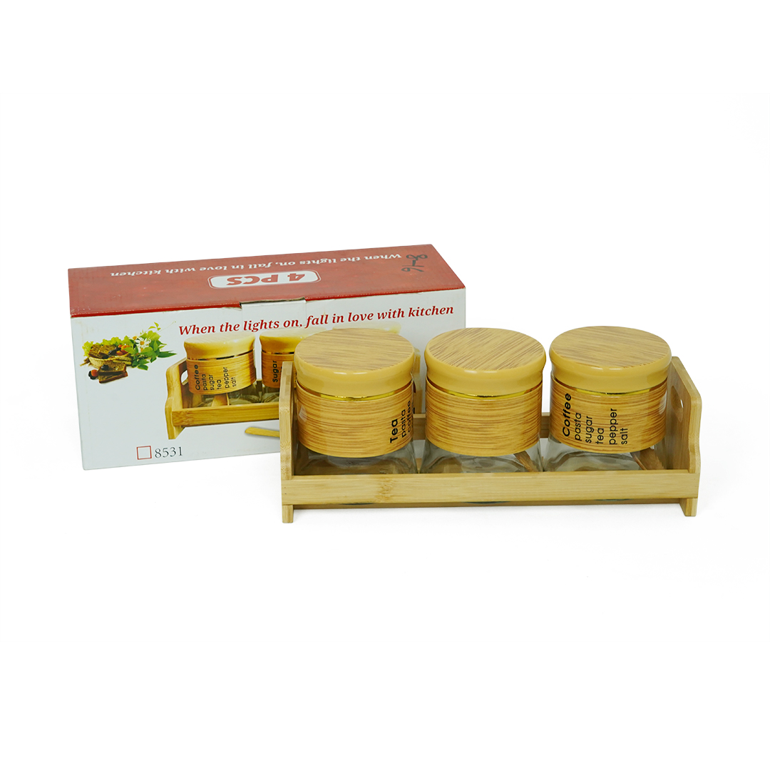 Glass Kitchen Spice Jars