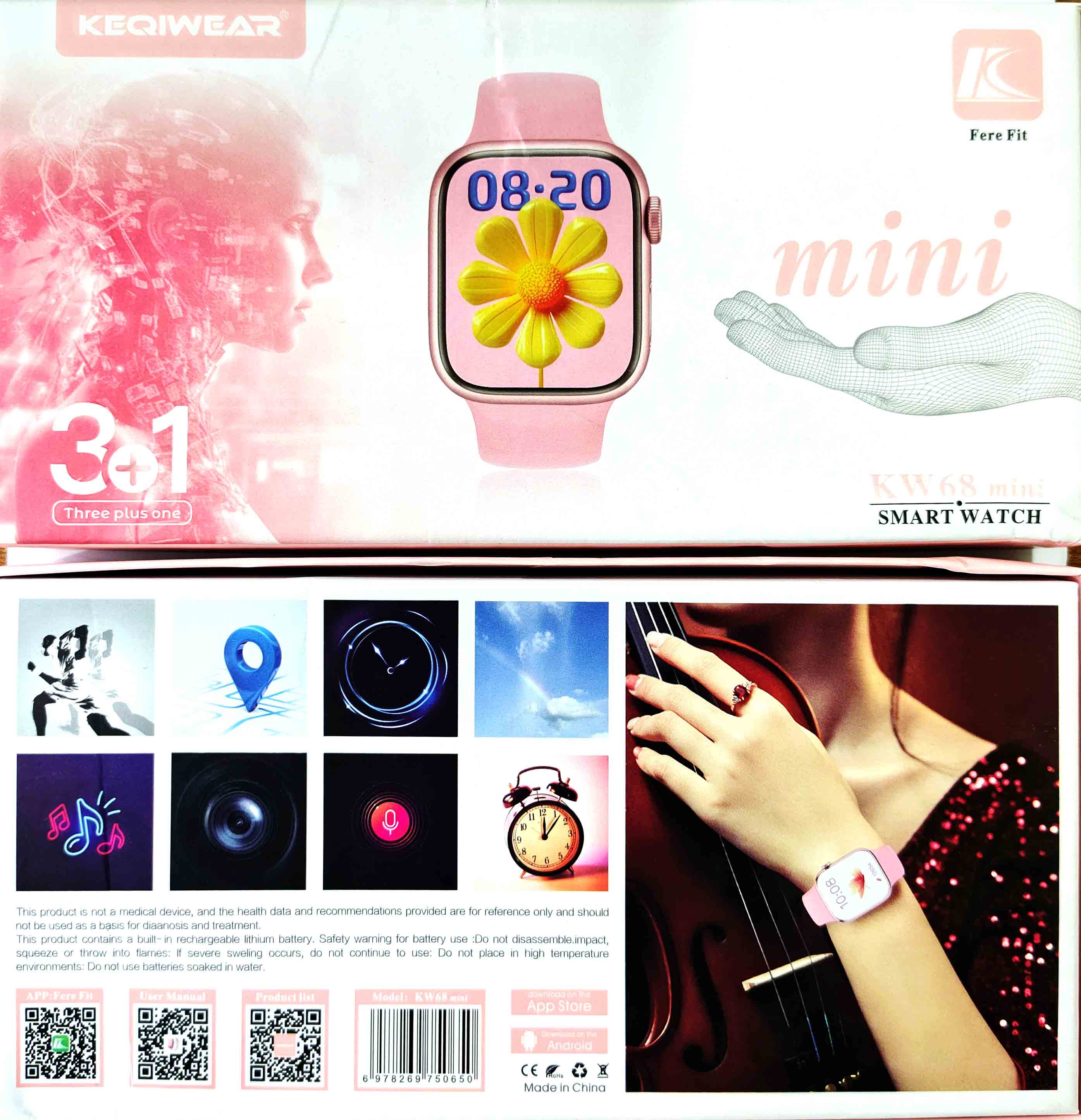Keqiwear 68 Mini 3+1 Straps Smart Watch